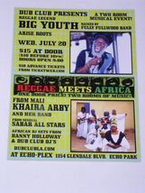 Big Youth Dub Club Concert Promo Card 2011 Los Angeles Arise Roots Khair... - $19.99