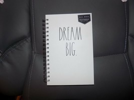 Rae Dunn &quot;Dream Big&quot; Spiral Notebook Journal Hardback White 160 Lined Pages NEW - £17.74 GBP