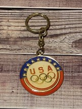 Olympics Logo metal Vintage Keychain Key Ring USA - £3.15 GBP