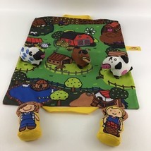 Melissa & Doug K's Kids Take Along Farm Play Mat Plush Animal Rattle Farmer Toy - $21.73