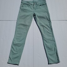 7 For All Mankind The Cropped Skinny Light Washed Aqua Wash Jeans Size 26 - £23.76 GBP