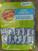 Scotch-Brite ZERO SCRATCH BLUE Scrub Sponges 24 Individual Wrapped Scrub... - $27.10