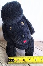 R. Dakin Vintage Black Poodle Plush 10&quot; Stuffed Toy Posable Limbs San Francisco  - £7.82 GBP