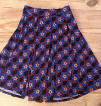 Lu La Roe Madison Skirt Size Xs Blue Red Stars Yellow Pleated Pockets New - £22.12 GBP