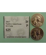 2017 D &amp; P  Sacagawea Native American $1 Dollar UNC Coin Set - 2 coins S... - €5,16 EUR