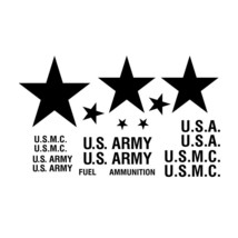 US Army Military S Star Decal Sticker Set Kit fits Willys Truck M38 MB GPW M170 - £37.51 GBP