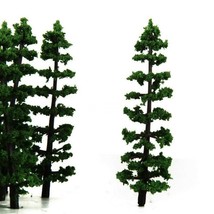 Green Fir Tree Cake Topper Or Train Railroad Scenery Set Of 5 3-1/2&quot; Tall - £5.58 GBP