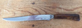 Vtg Sheffield Eng Crown Crest Stainless Serated Carving Knife Bakelite Handle - £30.03 GBP