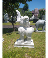 Elephant statue Garden figurine Natural Stone sculpture handmade Temple ... - £3,855.88 GBP