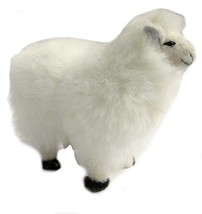 Alpakaandmore, Baby Alpaca Fur Stuffed Peruvian Sheep Toy Handmade 12 Inch - $49.50