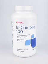 GNC B Complex 100 Metabolism Energy Hair Nails 250 Vegetarian Caplets BB... - £20.36 GBP