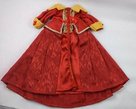 Unbranded Red Princess Doll Gown approximately 16&quot; Doll Size - £19.46 GBP
