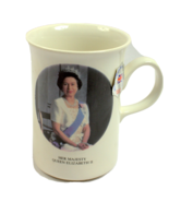 Queen Elizabeth II 1977 Jubilee Churchill Mug England w Sticker Never Used - $16.89