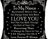 To My Niece Pillow Covers 18X18 Inch with Words, Mother&#39;S Valentine&#39;S Bi... - $19.82