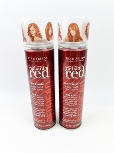 TWO John Frieda Radiant Red Color Finish Super Hold Hair Spray 7 oz *Read - $29.99