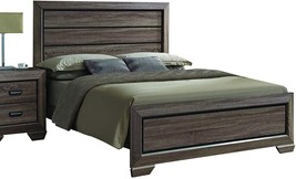 Acme Furniture Lyndon Bed, Eastern King, Weathered Gray Grain - $441.99