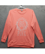 PINK Victoria&#39;s Secret Sweatshirt Womens Small Orange Elastic Cuff Long ... - $27.82 CAD