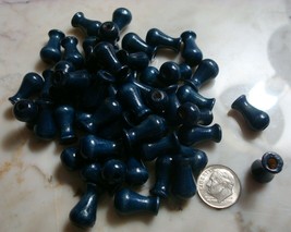 50pcs Blue stained wood vase shaped beads Prayer bead strand transition wb008 - £2.31 GBP