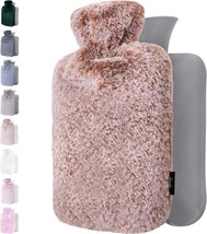 Hot Water Bottle with Soft Premium Cover - 1.8L Large - Classic Hot Water Bag fo - £29.56 GBP