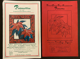 Designer&#39;s Workshop: Poinsettia Quilt Pattern + Printed Freezer Paper Fo... - $13.00