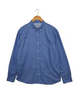 Banana Republic Shirt Mens XL Blue Button Down Luxe Poplin Untucked Slim... - $34.71 CAD