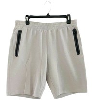 Old Navy M Medium Men&#39;s Dynamic Fleece Shorts Elastic Waist Zip Pockets Gray - £11.85 GBP