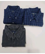 Ralph Lauren Men&#39;s Shirt Slim Fit LOT of 3 Plaid Paisley Long Sleeve XS ... - $25.00