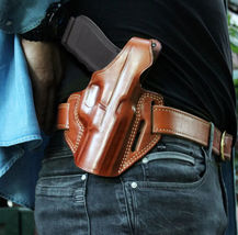 Fits Springfield XDM 40 Calib. Compact 3.8”BBL Leather 3-Slot Belt Holster #1160 image 3
