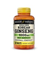2 PACK MASON NATURAL Korean Ginseng 1,000 mg, *4/28* Supports Energy, En... - $273.60 MXN