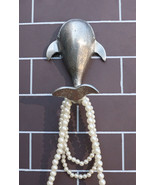Set of 2 Aluminum Nautical Marine Beluga Whale Flailing Tail Wall Hook H... - $22.99
