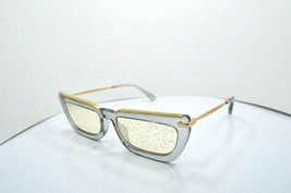 New Authentic Jimmy Choo VELA/G/S P4GD1 Sunglasses Grey Gold Glitter Frame - £164.44 GBP