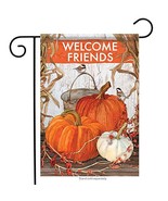 Fall Pumpkins with Cornstalks Garden Flag-2 Sided,12&quot; x 18&quot; - £15.97 GBP