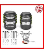 16-Piece Mess Kit: Lightweight Outdoor Cookware &amp; Folding Mini Stove - $55.43