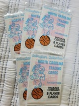 Lot of (5) 1989 Collegiate Collection - North Carolina Finest 1st - 8 Card Packs - £15.65 GBP