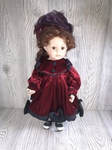 The Emerald Doll Collection 16” Porcelain Brown Hair Brown Eyes - £14.20 GBP