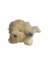 Russ Berrie Shags Dog Plush 14 Inch Vintage Shaggy Gray Cream Stuffed Animal - $21.60