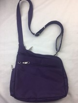 Travelon Anti-theft Crossbody Bag Purple Adjustable Strap Lightweight Travel  - £30.05 GBP