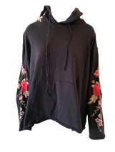 Johnny Was Los Angeles Womens PL Multicolor Embroidered Full Zip Hoodie - $167.99