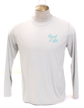 Reel Life Blue Gray Long Sleeve Sun Defender Tee T Shirt Men&#39;s M NWT - £39.44 GBP