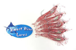 Shrimp Fishing Lure Artificial Rigged Realistic 3-1/4&quot; Bait Red Flake Ca... - $8.99