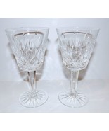 VINTAGE PAIR OF SIGNED WATERFORD CRYSTAL LISMORE 5 7/8&quot; CLARET WINE GLASSES - $49.00