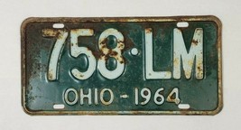 1964 Ohio License Plate 758 LM - $508.84 MXN
