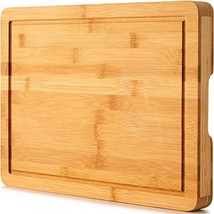 Thick Large Cutting Board,Kitchen Bamboo Chopping Block,1.2&quot; Thick Butch... - £36.50 GBP