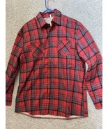 Men’s Red Plaid Fleece Lined Jacket Size XL - $28.51 CAD