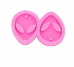 Alien Silicone Mold Epoxy Resin Necklace Jewelry Making Moulds Keychain Clay DIY - £10.86 GBP