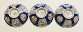  Imari Japanese Porcelain Painted Gold Trim Matching Bowls Antique Set of 3 - £38.77 GBP