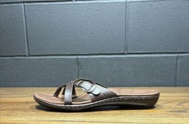 Born Brown Leather Slip On Sandals Women’s Sz 11 - £20.07 GBP