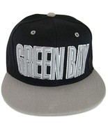 Green Bay Bold Script Men&#39;s Adjustable Snapback Baseball Caps (Black/Gray) - £11.95 GBP