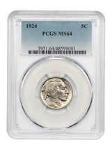 1924 5C PCGS MS64 - $509.25
