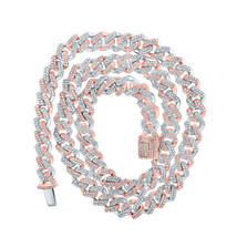 10kt Two-tone Gold Mens Round Diamond Cuban Link Chain Necklace 8 Cttw - £8,714.99 GBP